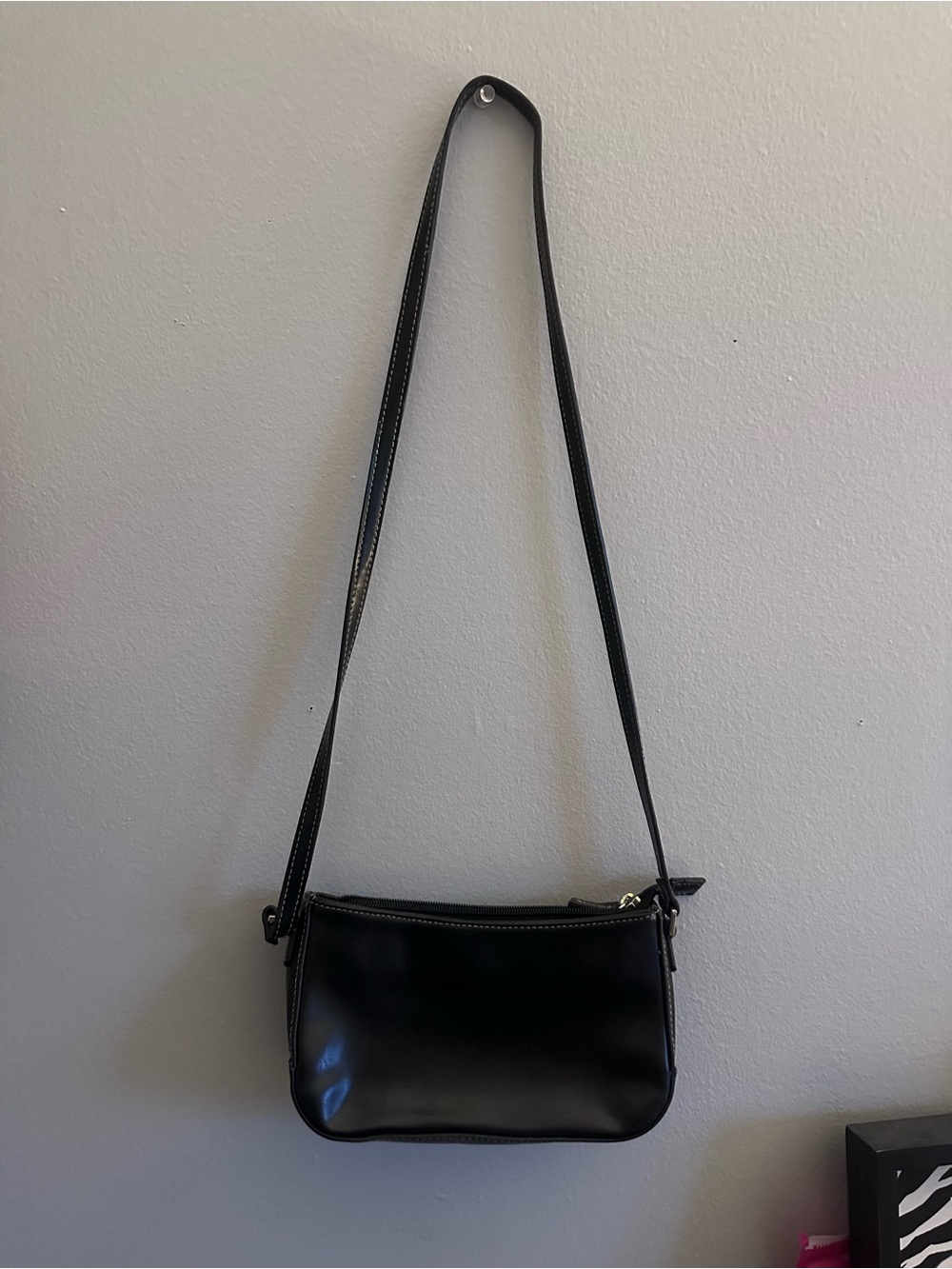 Liz Claiborne Black Leather Crossbody Bag